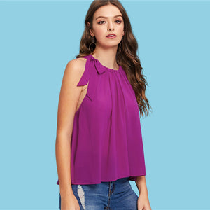Aveney - Violet Flare Top