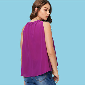 Aveney - Violet Flare Top