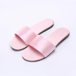 Aveney - Aubree Silk Slippers Pink